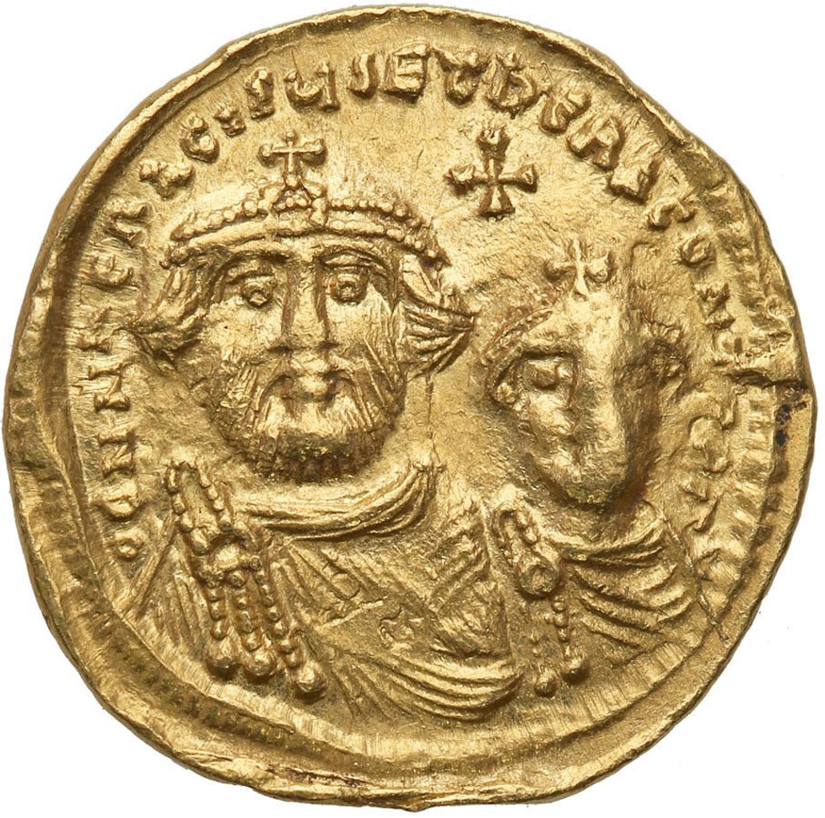 Bizancjum, Heraclius i Heraclius Constantin 610-641,AV - solidus, Konstantynopol